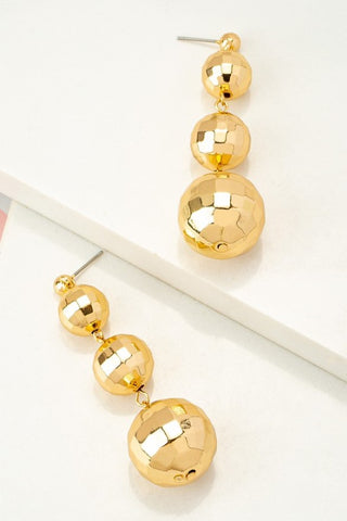 Graduate disco balls drop earrings | Accessories | accessories, beads, coral, drop earrings, earrings, gold, ornate, very carrot | Very Carrot