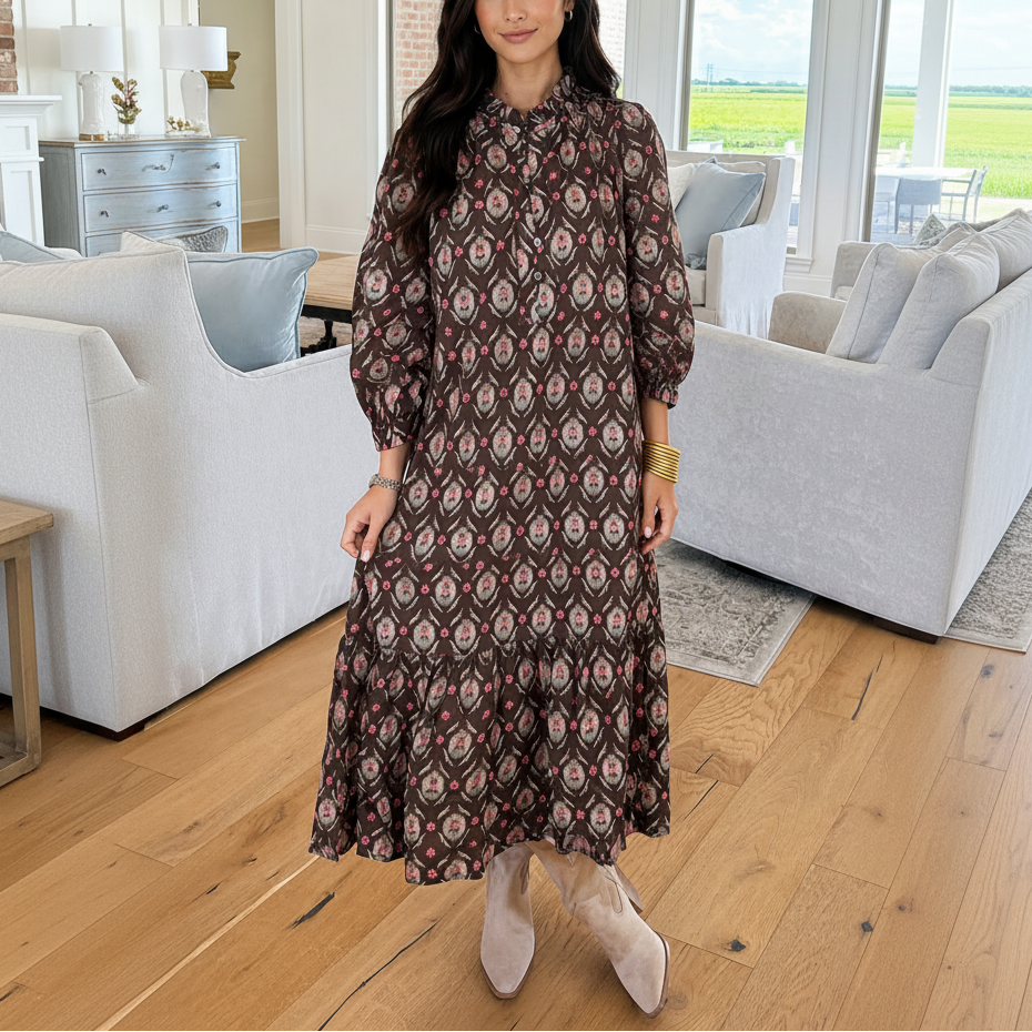 Autumn Keepsake Floral Maxi Dress