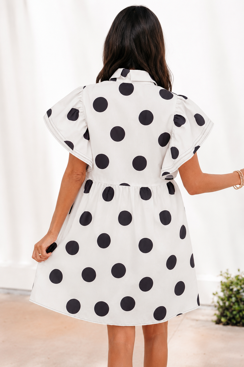 Midnight Dot Charm Mini Dress – Love, Kuza