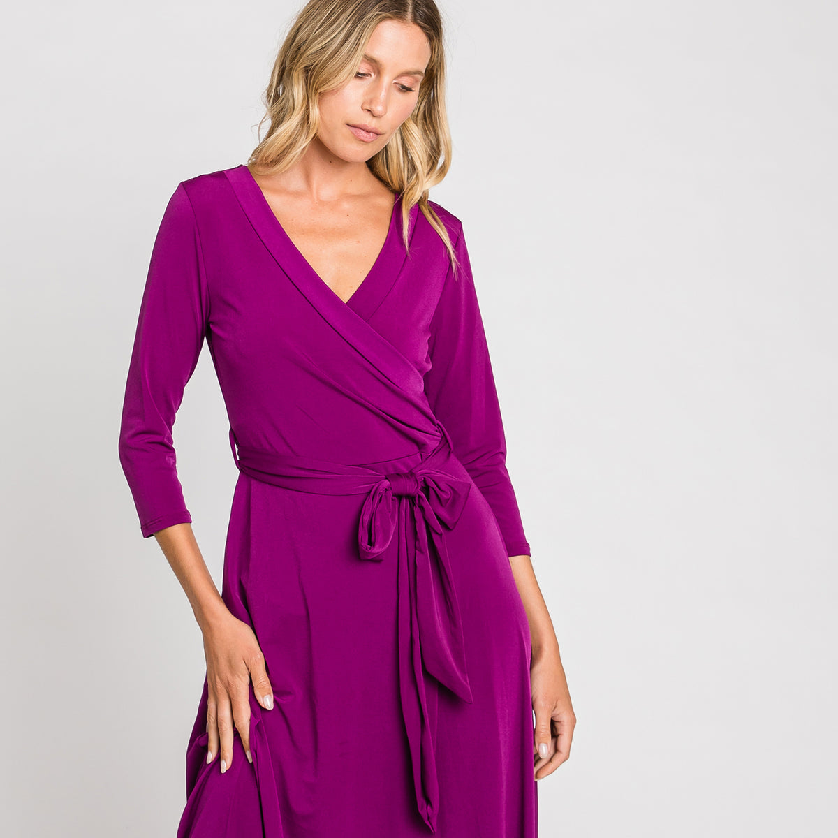 Love Kuza Magenta Venechia Maxi Wrap Dress Magenta / Small (2-4)