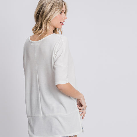 Relaxed Classic Tunic | Fashion Top | black, black top, blue, blue top, love kuza, Oversize Tunic, pink, pink top, retro, round neck, short sleeve top, side slit top, solid top, spring, Spring2021, summer, taupe, taupe top, thermal top, tops, White, white top, winter | Love, Kuza