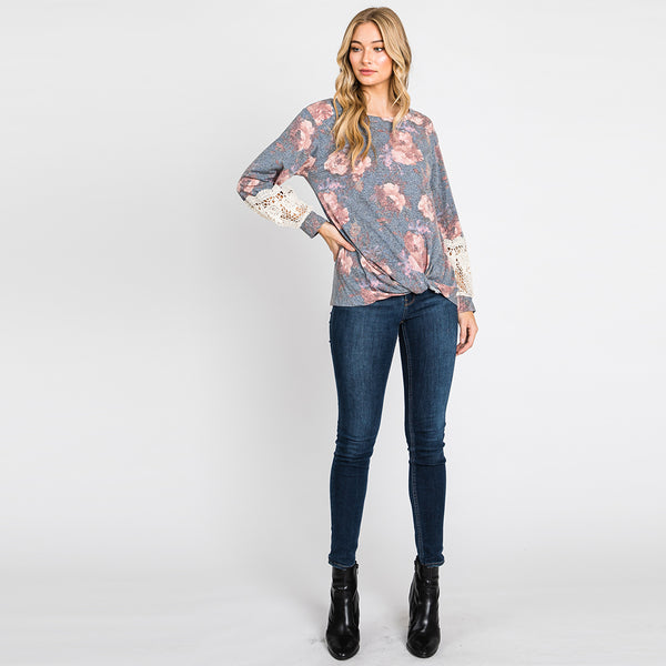 Lovely Floral Long Sleeve Top