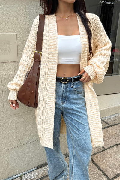 Weekend Comfort Chunky Rib Cardigan