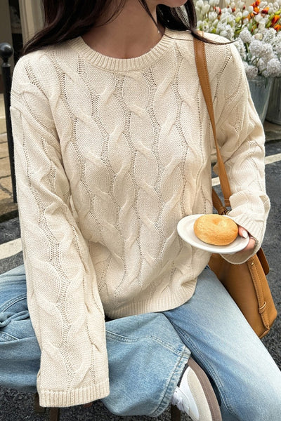 Cozy Waves Cable Knit Sweater