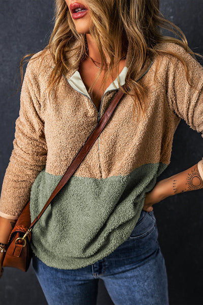 Meadowwood Colorblock Sherpa Half-Zip