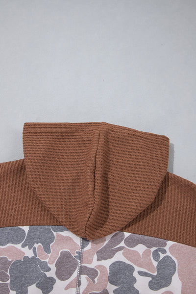 Camo Cabin Waffle-Trim Hoodie — supplier product-only image