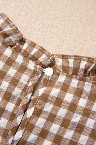 Rustic Plaid Peplum Top ? supplier product image