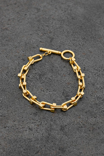 Gilded Edge Toggle Bracelet