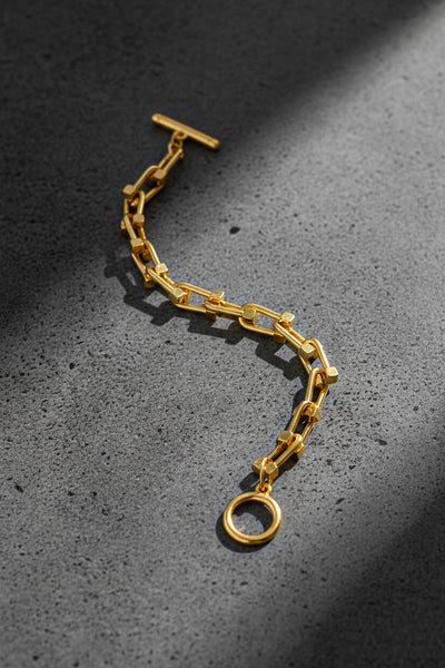 Gilded Edge Toggle Bracelet