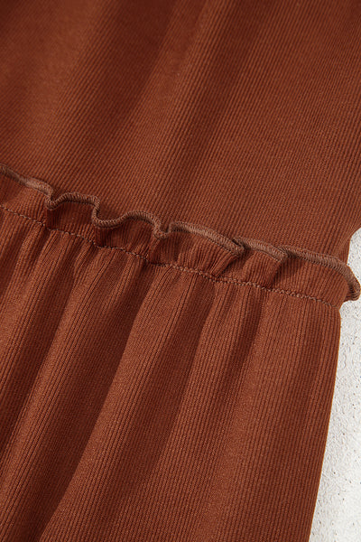 Cinnamon Spice Tiered Babydoll Dress