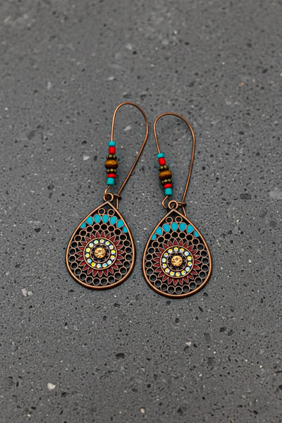 Desert Mosaic Teardrop Earrings