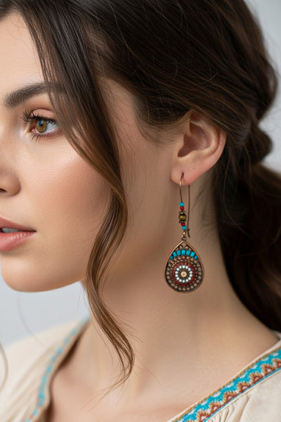Desert Mosaic Teardrop Earrings