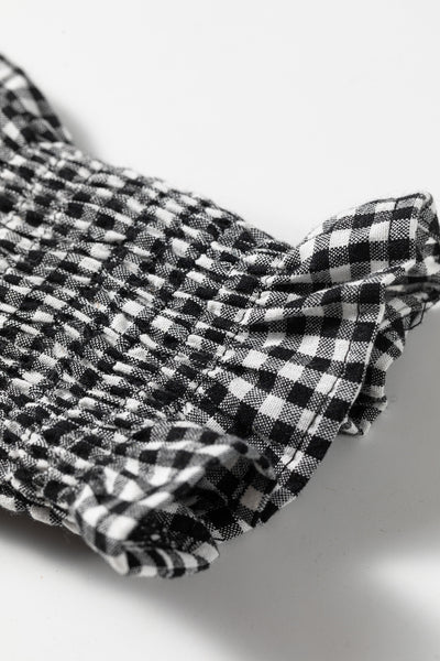 Midnight Plaid Shirred Blouse ? supplier product image