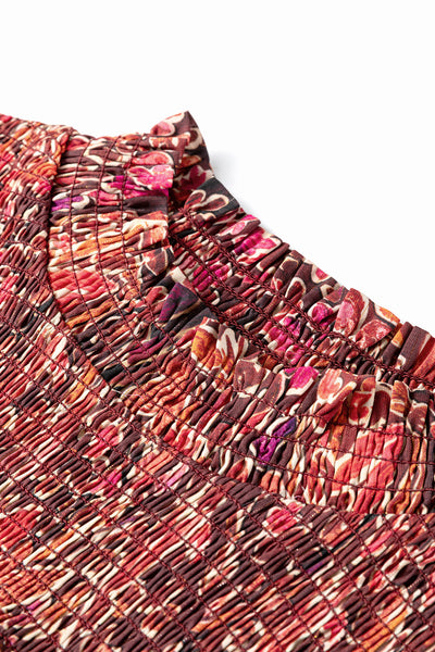 Crimson Meadow Smocked Mini Dress — supplier product image
