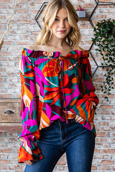 Ruffled Romance Tie-Front Top