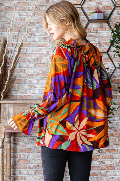 Ruffled Romance Tie-Front Top