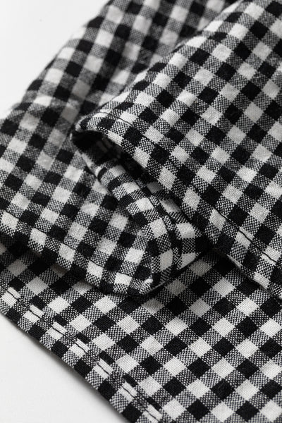 Midnight Plaid Shirred Blouse ? supplier product image