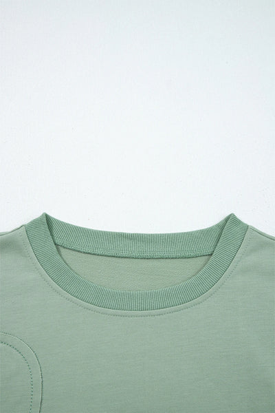 Sage Petal Appliqué Sweatshirt