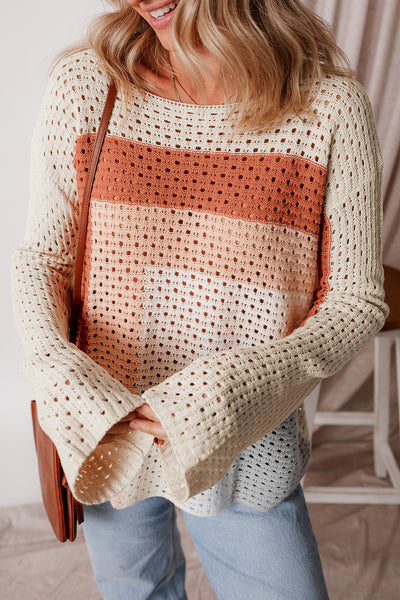 Sunset Glow Crochet Pullover