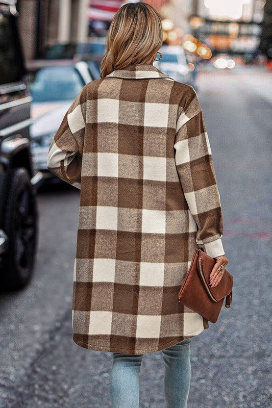 Chucky Plaid Longline Shacket – Love, Kuza - Main Image