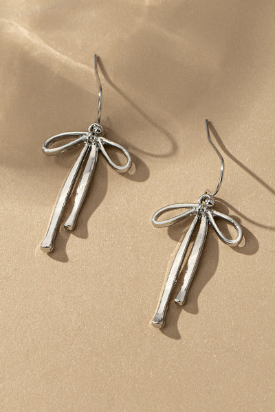 Flowing Elegance Bow Earrings