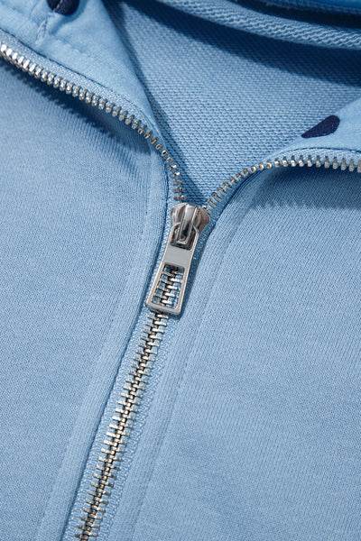 Bluebird Dots Zip-Up Hoodie — supplier product-only image