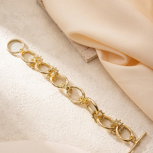 Bold Link Toggle Bracelet