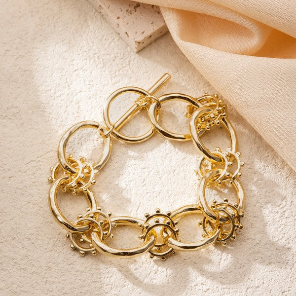 Bold Link Toggle Bracelet