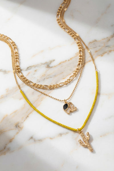 Desert Muse Layered Charm Necklace