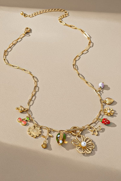 Golden Garden Charm Necklace