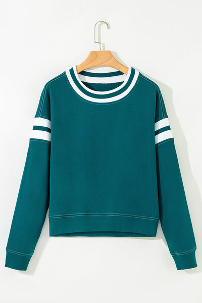 Evergreen Varsity Stripe Sweatshirt