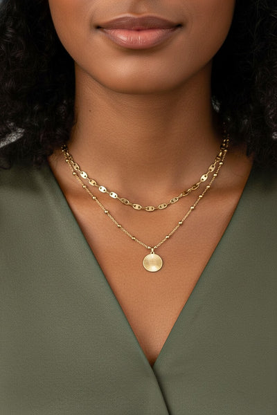 Sunlit Orbit Layered Necklace