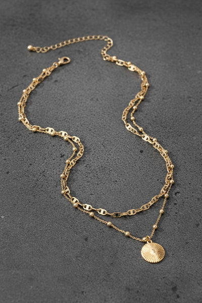 Sunlit Orbit Layered Necklace