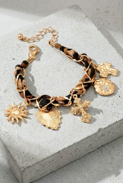 Sacred Sun Charm Braid Bracelet
