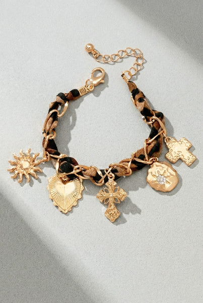 Sacred Sun Charm Braid Bracelet