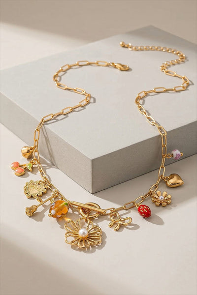 Golden Garden Charm Necklace