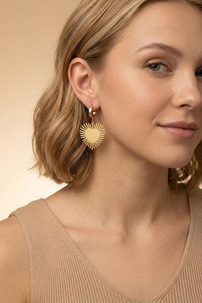 Golden Halo Sunburst Earrings