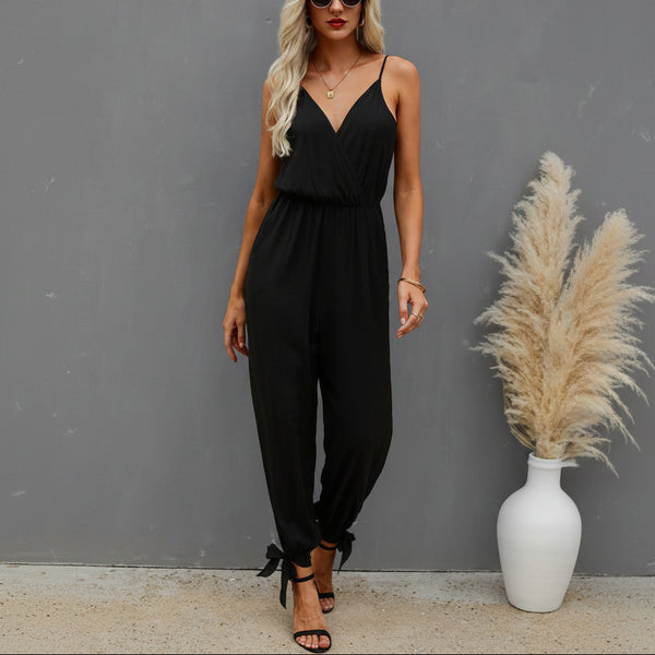 Midnight Allure Tie Ankle Jumpsuit