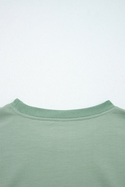 Sage Petal Appliqué Sweatshirt