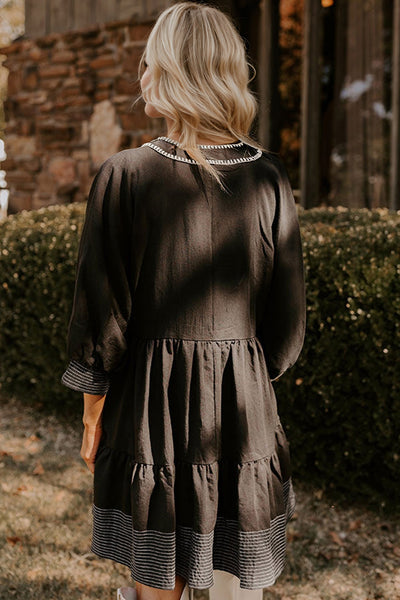 Twilight Contrast Tiered Dress