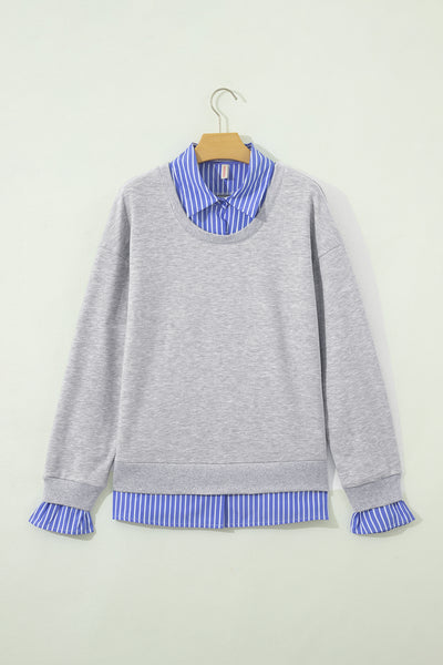Preppy Hour Layered-Collar Sweatshirt — supplier product-only image