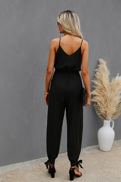 Midnight Allure Tie Ankle Jumpsuit