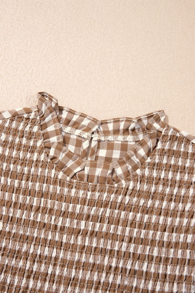 Rustic Plaid Peplum Top ? supplier product image