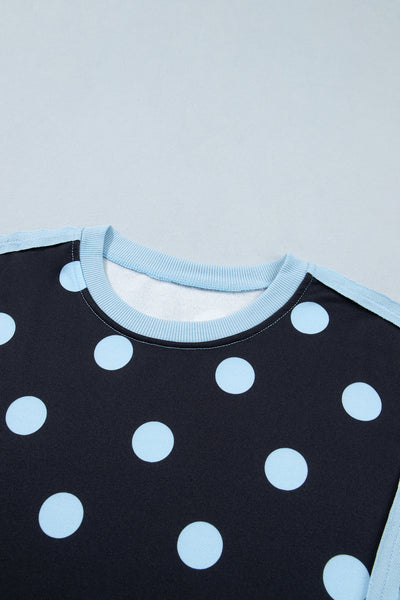 Dot Parade Patchwork Sweatshirt — supplier product-only image