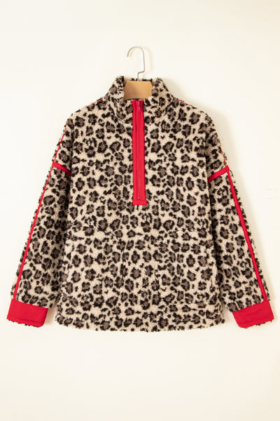 Wild Ember Leopard Zip-Up Sweatshirt — supplier product-only image