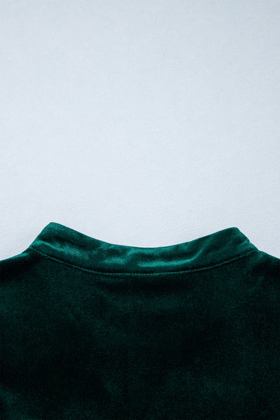 Woodland Velvet Leopard-Trim Dress — supplier product-only image