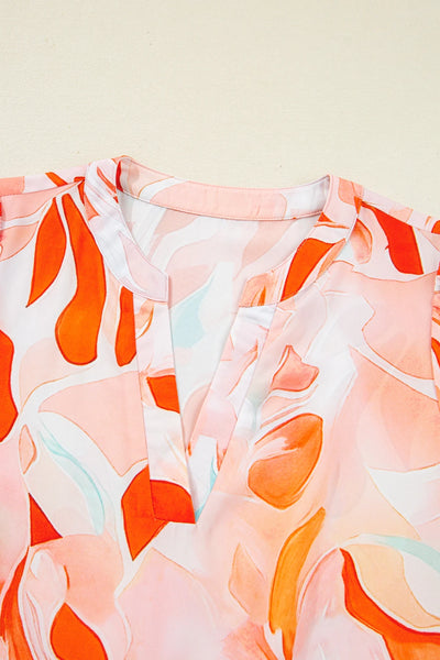 Coral Flame Petal Tier Dress