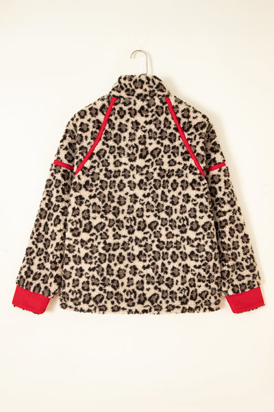 Wild Ember Leopard Zip-Up Sweatshirt — supplier product-only image