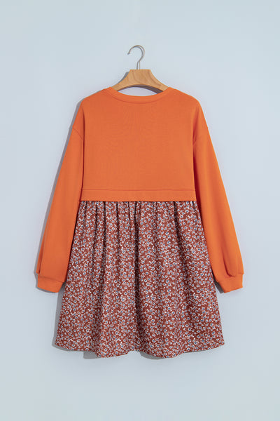 Sunlit Floral Patchwork Mini Dress — supplier product-only image