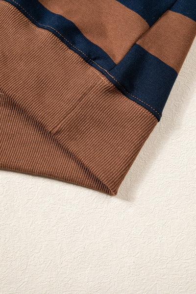Latte Lane Striped Mock-Neck Sweatshirt — supplier product-only image